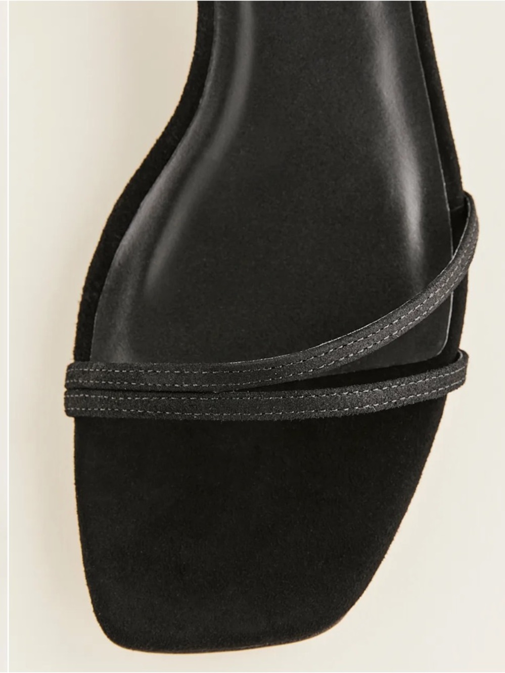 Reformation Alice Heeled Sandal Black Suede - Size 7 - Picture 6 of 6